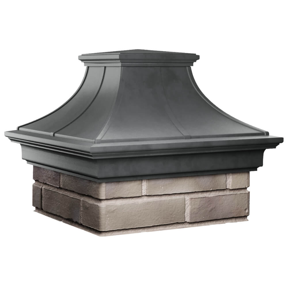 Колпак Zking Монблан Премиум Серый на столб 1.5х1.5 кирпича (385х385мм) в Барнауле фото