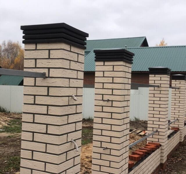 Колпак Zking Бона ХайТек Коричневый на столб 1.5х1.5 кирпича (385х385мм) в Барнауле фото