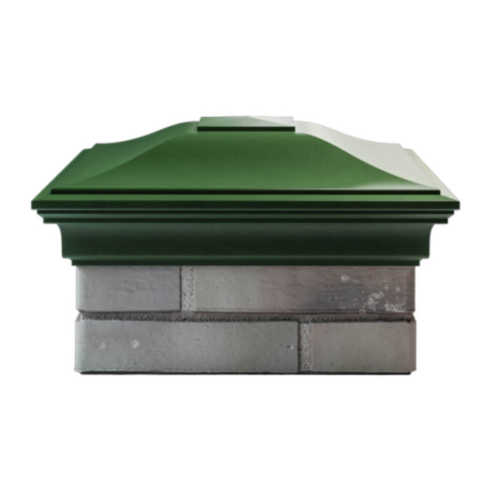 Колпак Zking Монблан Зеленый на столб 1.5х1.5 еврокирпича 0.7НФ (355х355мм) Барнаул фото