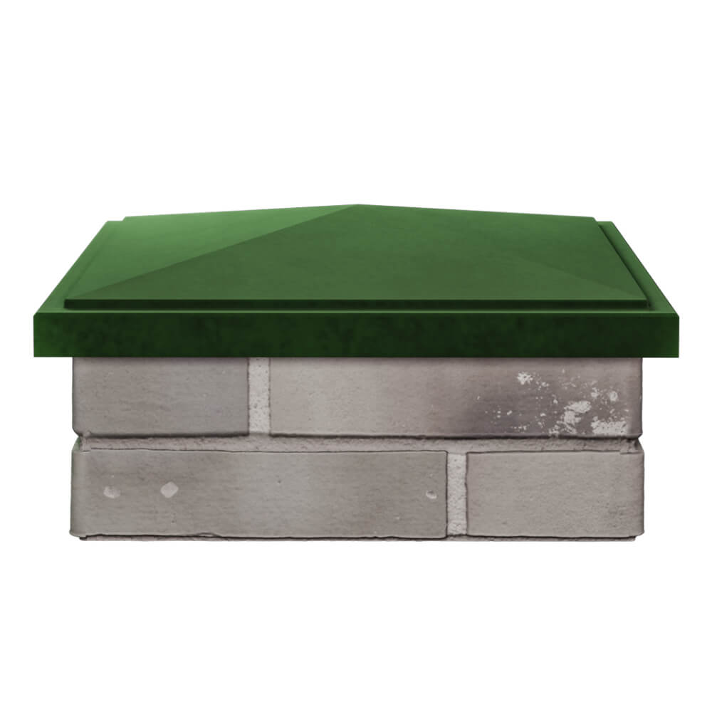 Колпак Zking БонаМоно Зеленый на столб 1.5х1.5 кирпича (385х385, 400х400мм) Барнаул фото