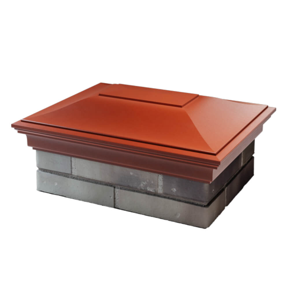 Колпак Zking Монблан Красный на столб 2х1.5 кирпича (515х385мм) в Барнауле фото