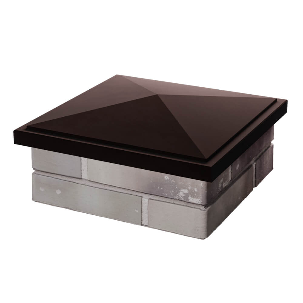 Колпак Zking БонаМоно Коричневый на столб 1.5х1.5 кирпича (385х385, 400х400мм) в Барнауле фото