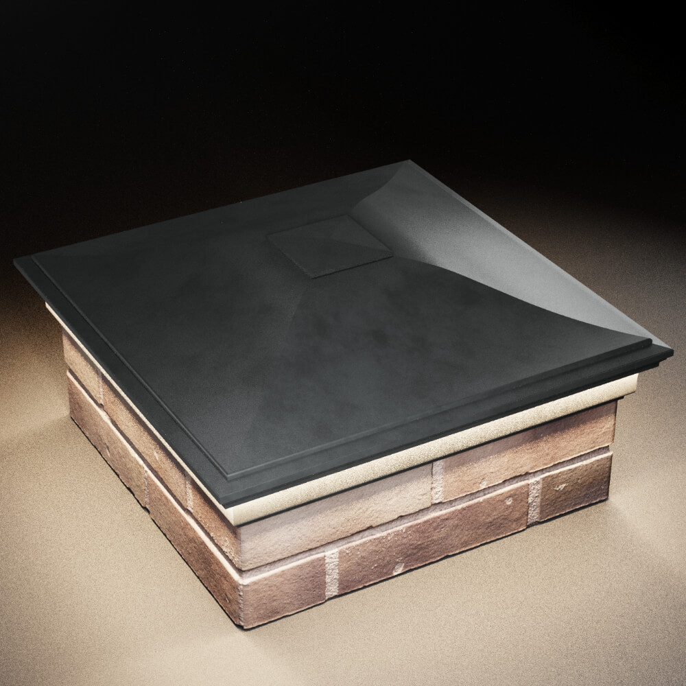 Колпак Zking Монблан Серый на столб 2х2 кирпича (515х515мм) c подсветкой в Барнауле фото