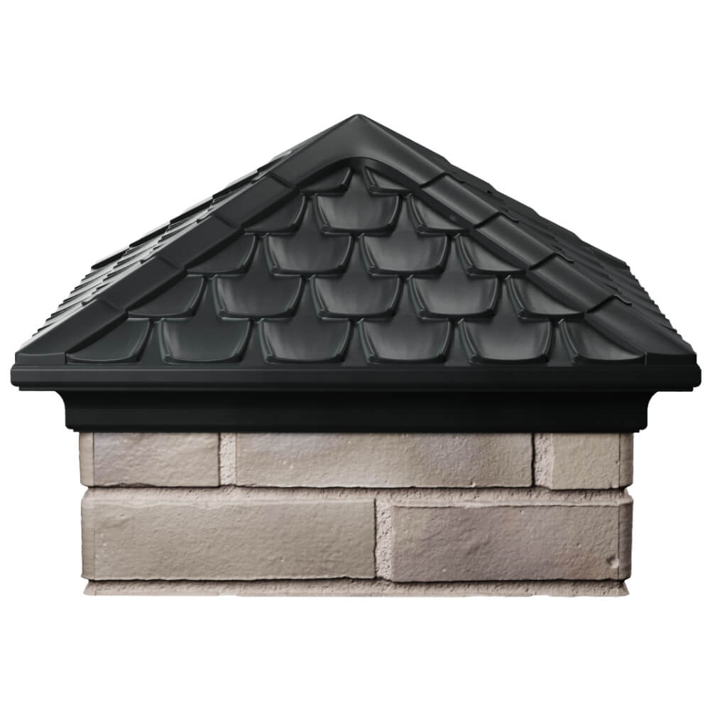 Колпак Zking Эльбрус Черный на столб 1.5х1.5 кирпича (385х385мм) Барнаул фото