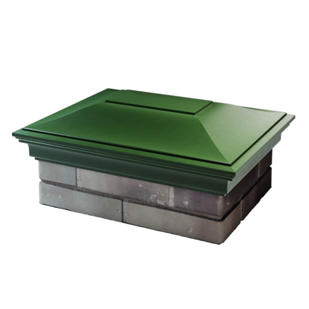 Колпак Zking Монблан Зеленый на столб 2х1.5 кирпича (515х385мм) в Барнауле фото