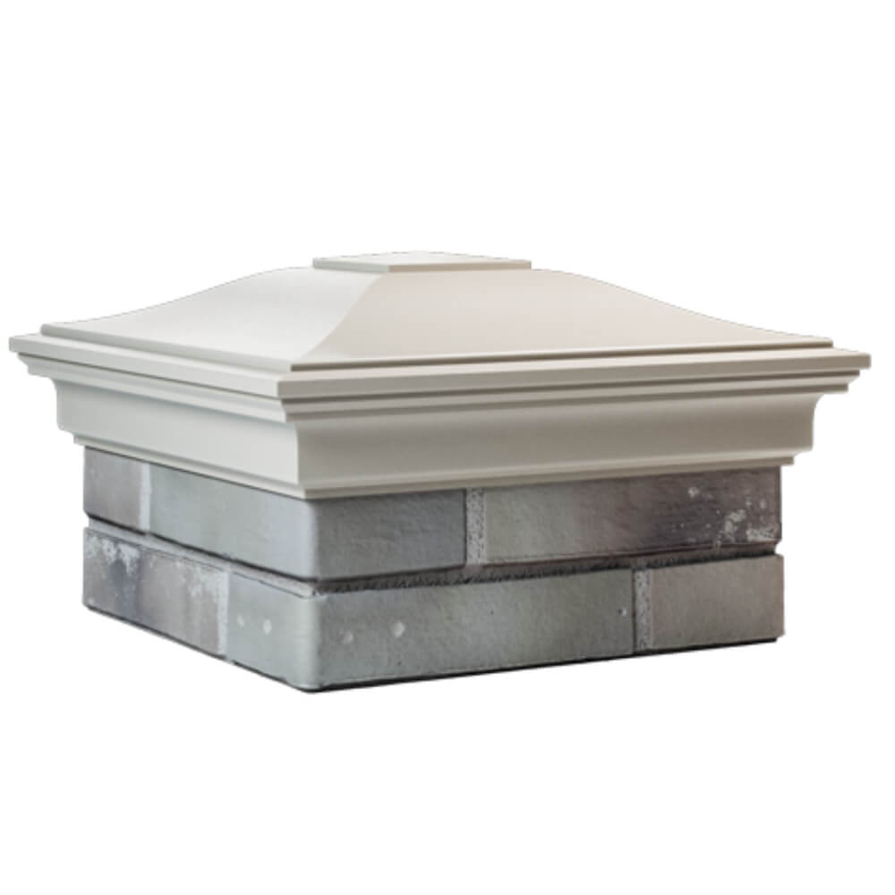 Колпак Zking Монблан Бежевый на столб 1.5х1.5 кирпича (385х385мм) в Барнауле фото