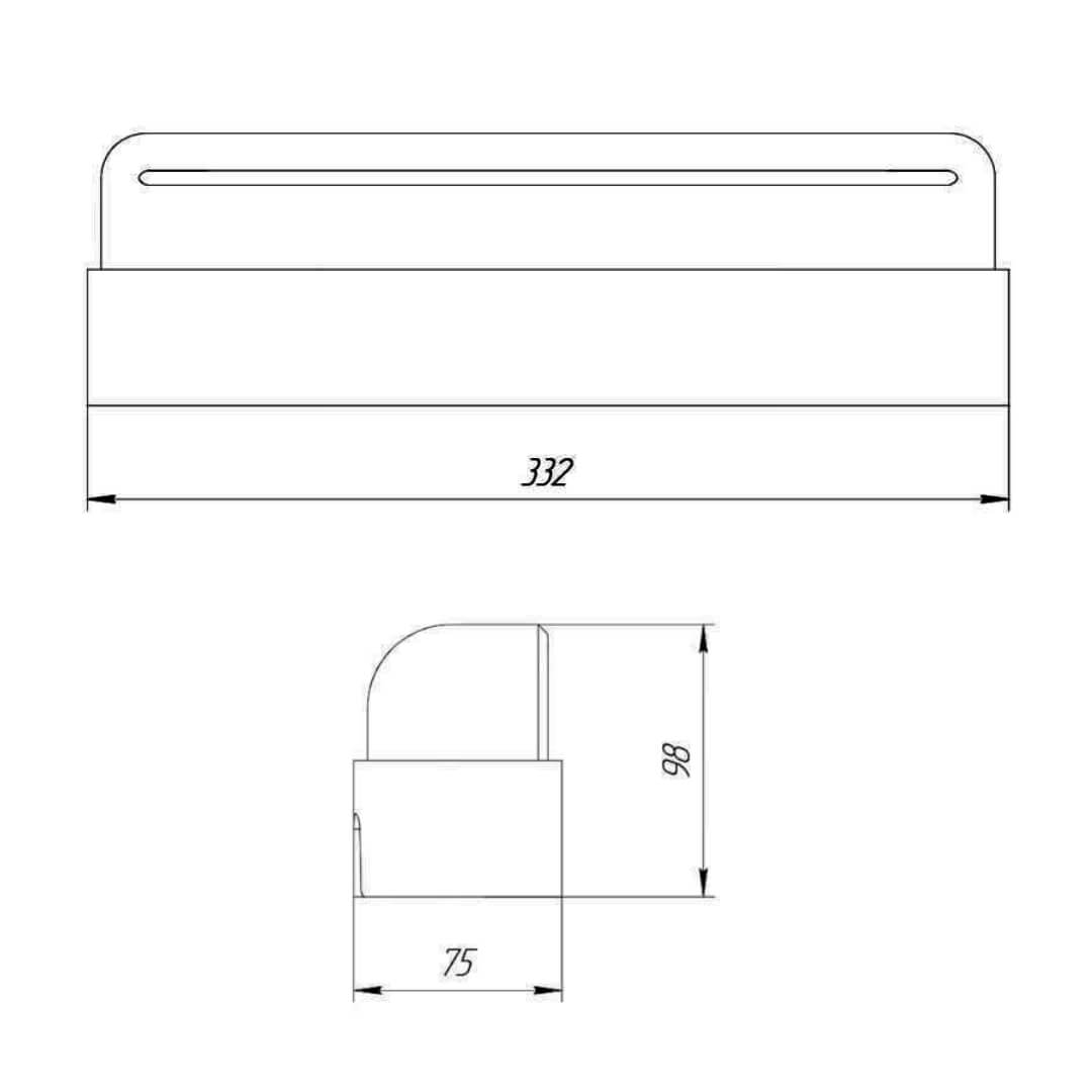 LED Светильник для шаговой плиты STONE Светлая Галька 330х75х98мм в Барнауле фото