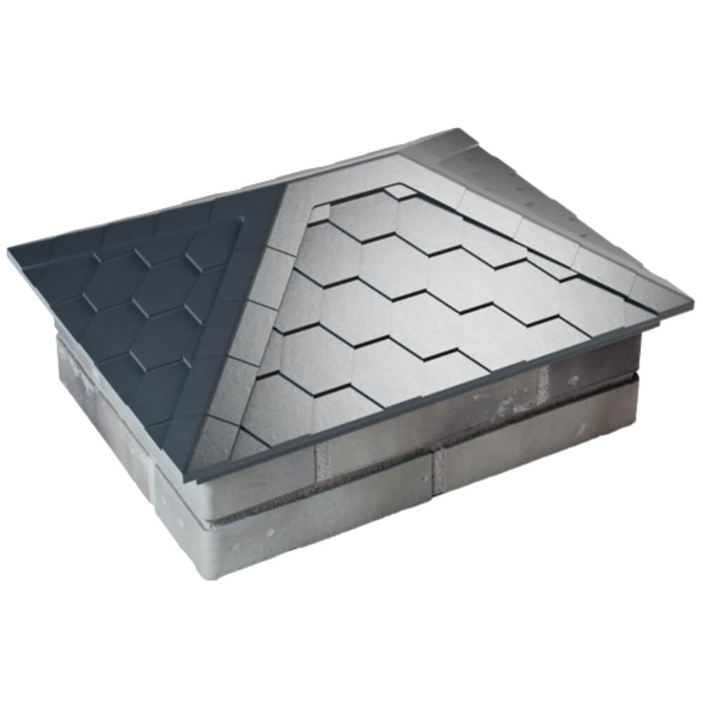 Колпак Zking Эверест Серый на столб 2х1.5 кирпича (520х390мм) Барнаул фото