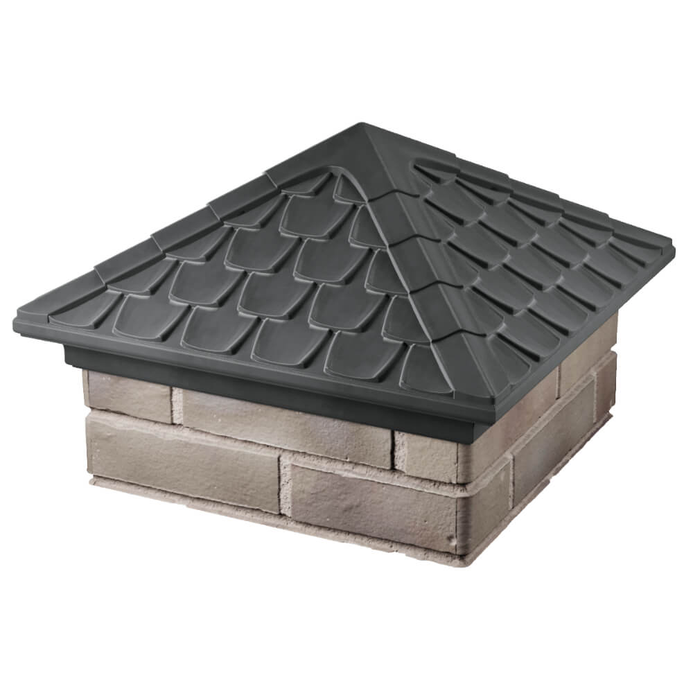 Колпак Zking Эльбрус Серый на столб 1.5х1.5 кирпича (385х385мм) в Барнауле фото