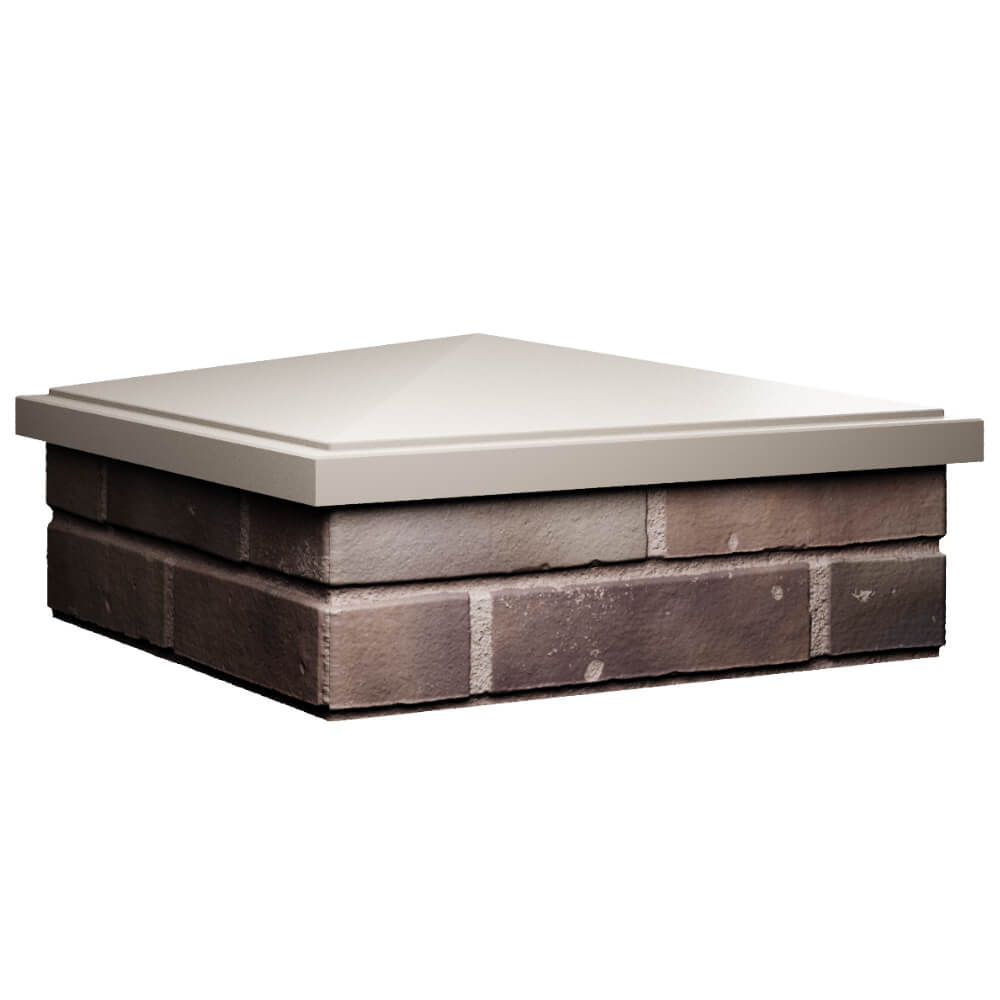 Колпак Zking БонаМоно Бежевый на столб 2х2 кирпича (515х515, 530х530мм) в Барнауле фото