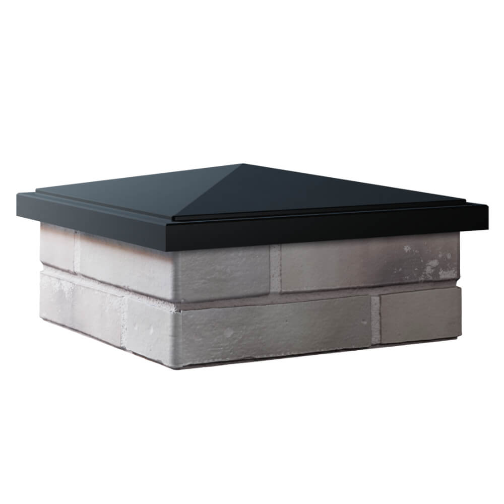 Колпак Zking БонаМоно Черный на столб 1.5х1.5 кирпича (385х385, 400х400мм) в Барнауле фото