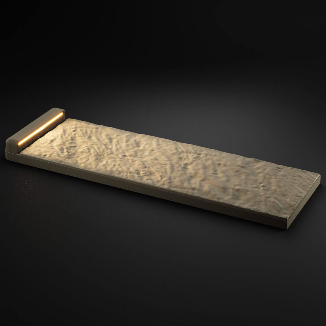 LED Светильник для шаговой плиты STONE Светлая Галька 330х75х98мм в Барнауле фото