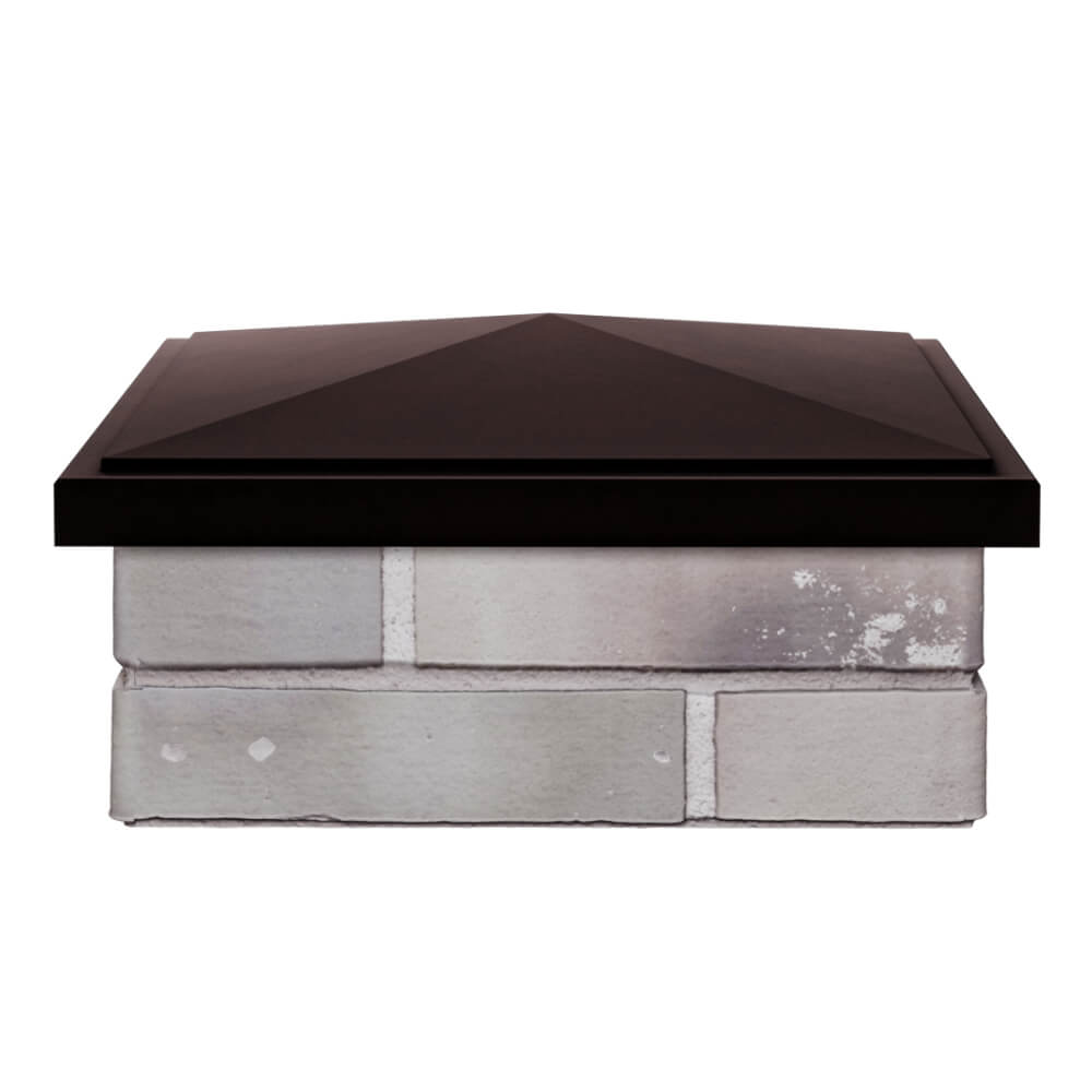 Колпак Zking БонаМоно Коричневый на столб 1.5х1.5 кирпича (385х385, 400х400мм) Барнаул фото