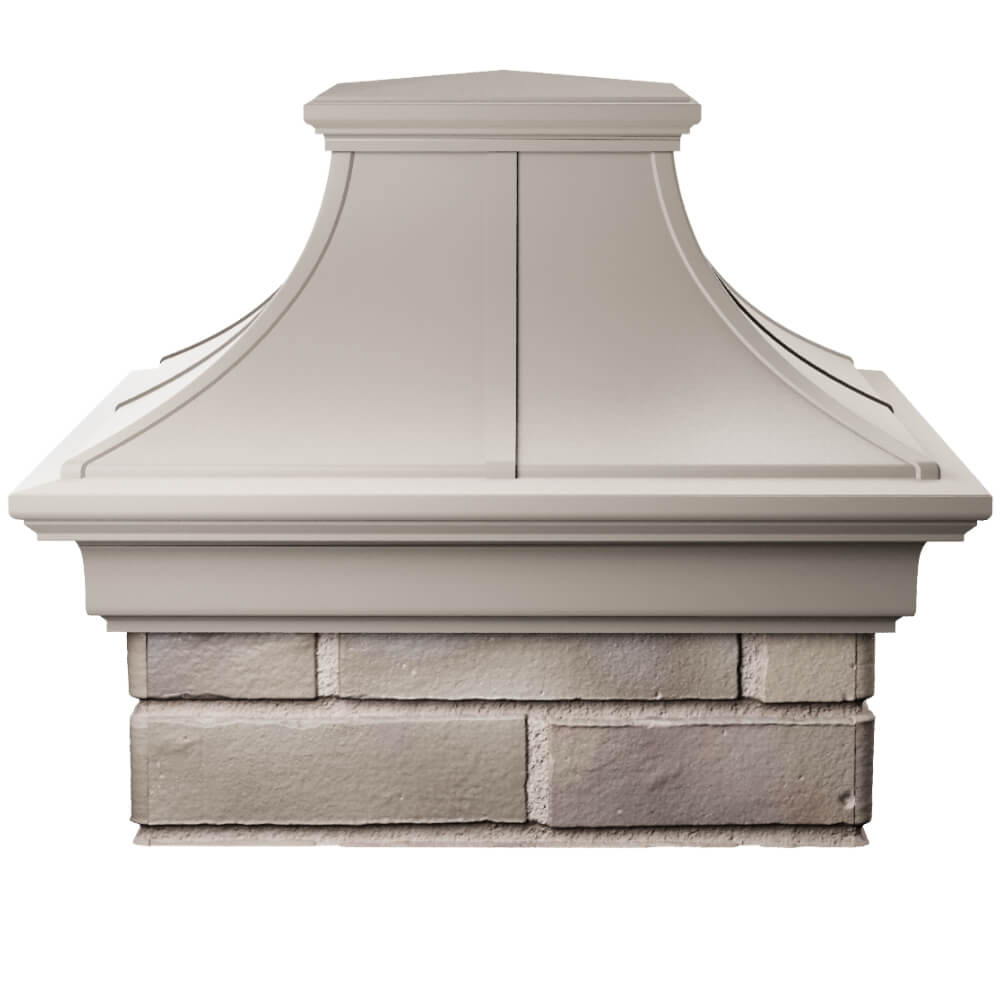 Колпак Zking Монблан Премиум Бежевый на столб 1.5х1.5 кирпича (385х385мм) Барнаул фото