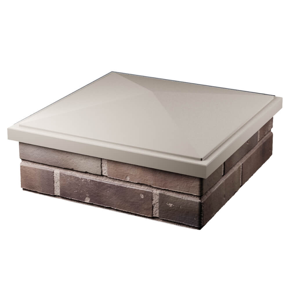 Колпак Zking БонаМоно Бежевый на столб 2х2 кирпича (515х515, 530х530мм) в Барнауле фото