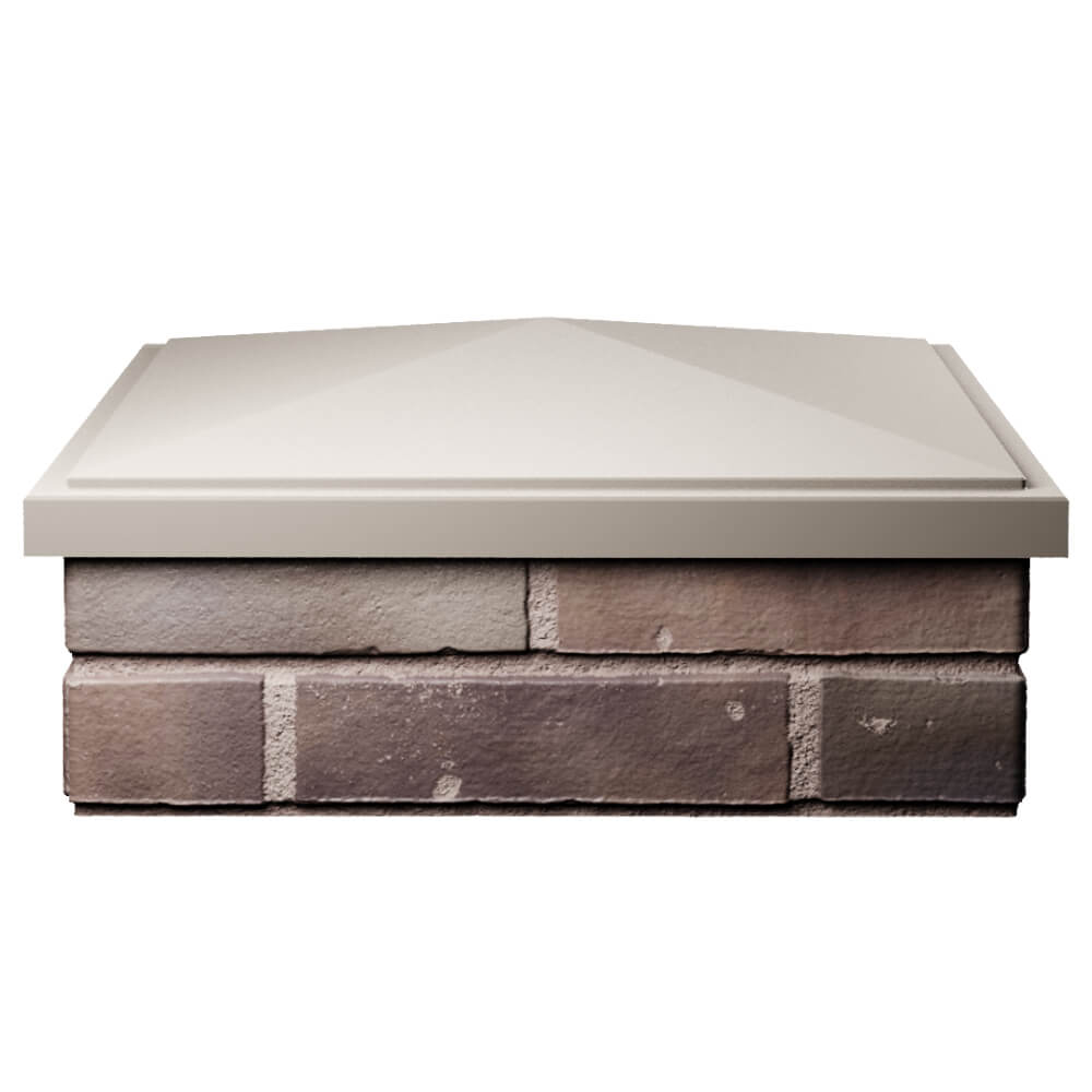 Колпак Zking БонаМоно Бежевый на столб 2х2 кирпича (515х515, 530х530мм) Барнаул фото