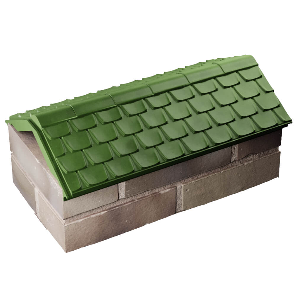 Парапет Zking Эльбрус Зеленый с посадкой на 1 кирпич (255мм) в Барнауле фото