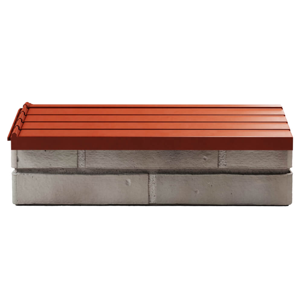 Парапет Zking Бона ХайТек Красный с посадкой на 1 кирпич (200/225/255мм) в Барнауле фото