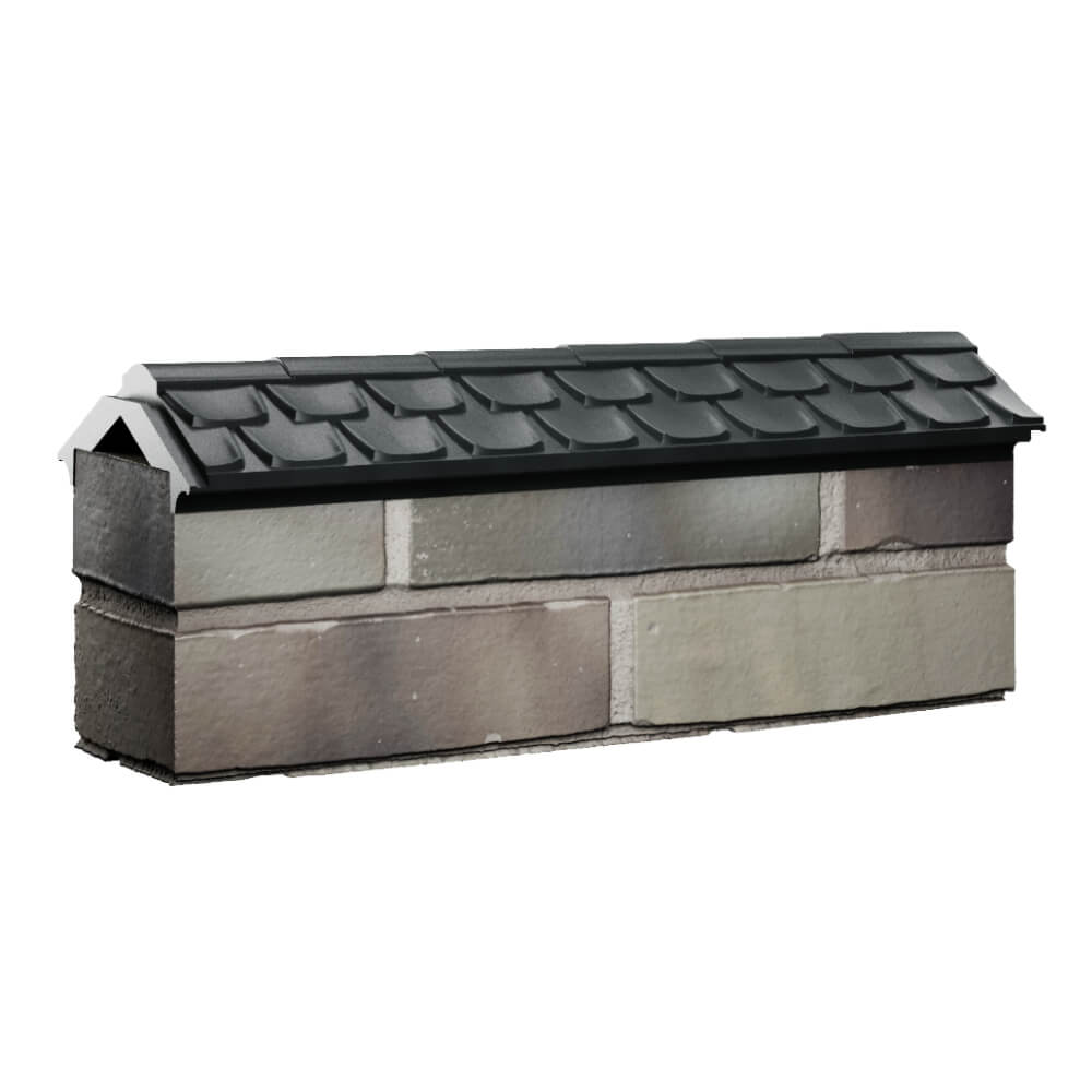 Парапет Zking Эльбрус Черный с посадкой на 0.5 кирпича (130мм) Барнаул фото