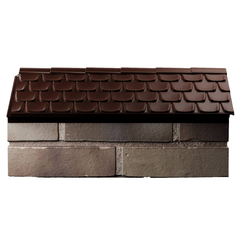 Парапет Zking Эльбрус Коричневый с посадкой на 1 кирпич (255мм) в Барнауле фото