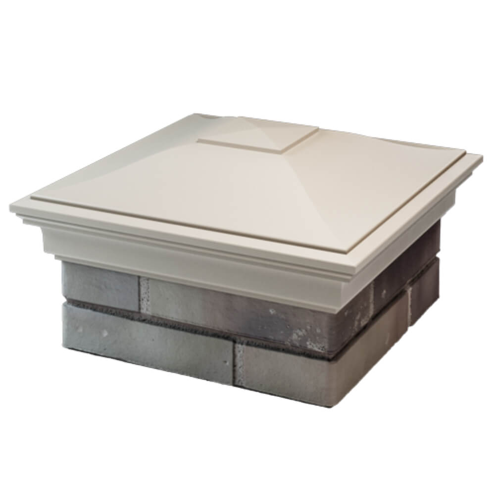 Колпак Zking Монблан Бежевый на столб 1.5х1.5 кирпича (385х385мм) в Барнауле фото