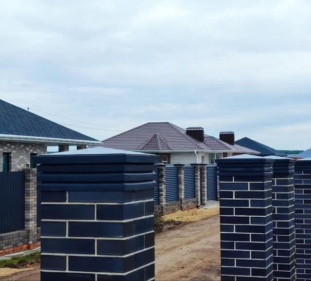 Колпак Zking Бона ХайТек Серый на столб 1.5х1.5 кирпича (385х385мм) в Барнауле фото