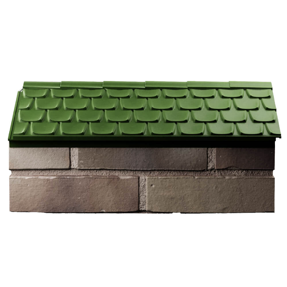 Парапет Zking Эльбрус Зеленый с посадкой на 1 кирпич (255мм) в Барнауле фото
