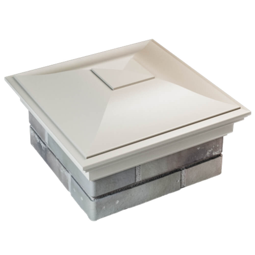 Колпак Zking Монблан Бежевый на столб 1.5х1.5 кирпича (385х385мм) в Барнауле фото