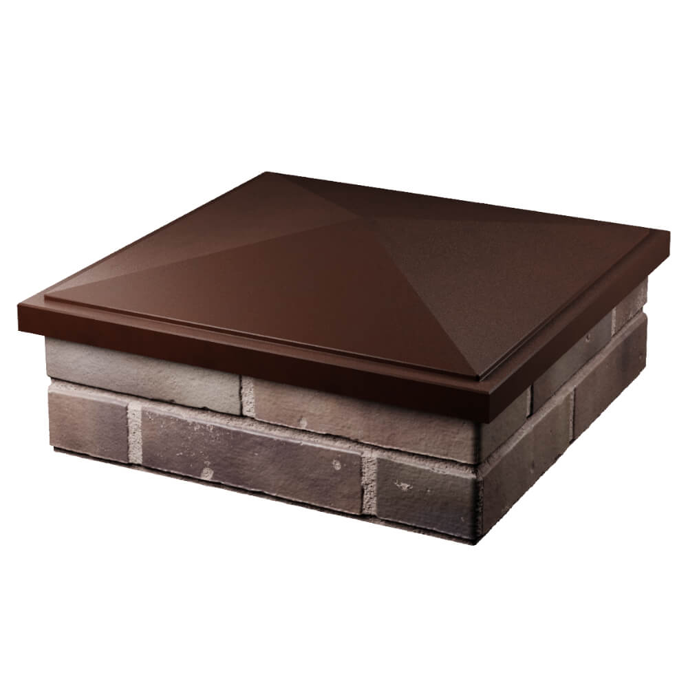 Колпак Zking БонаМоно Коричневый на столб 2х2 кирпича (515х515, 530х530мм) в Барнауле фото