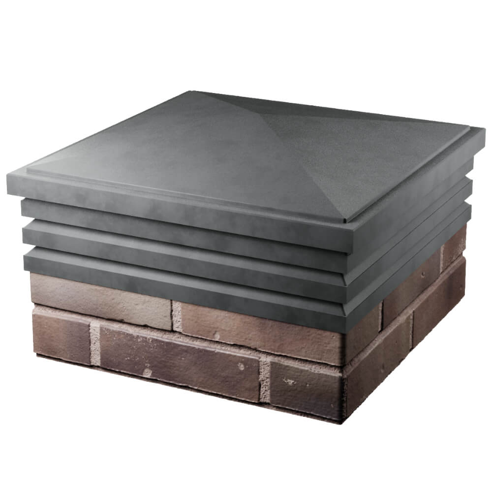 Колпак Zking Бона ХайТек Серый на столб 2х2 кирпича (513х513мм) в Барнауле фото