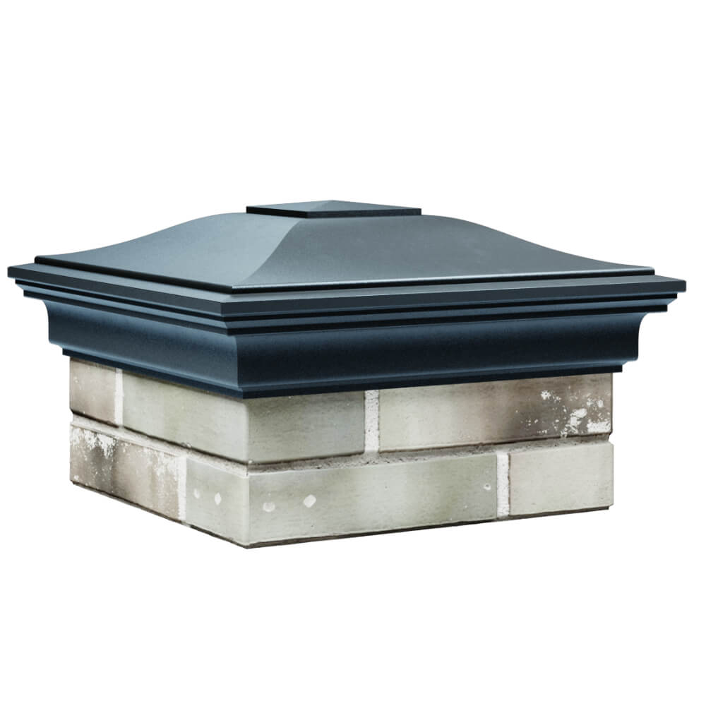 Колпак Zking Монблан Серый на столб 1.5х1.5 кирпича (385х385мм) в Барнауле фото