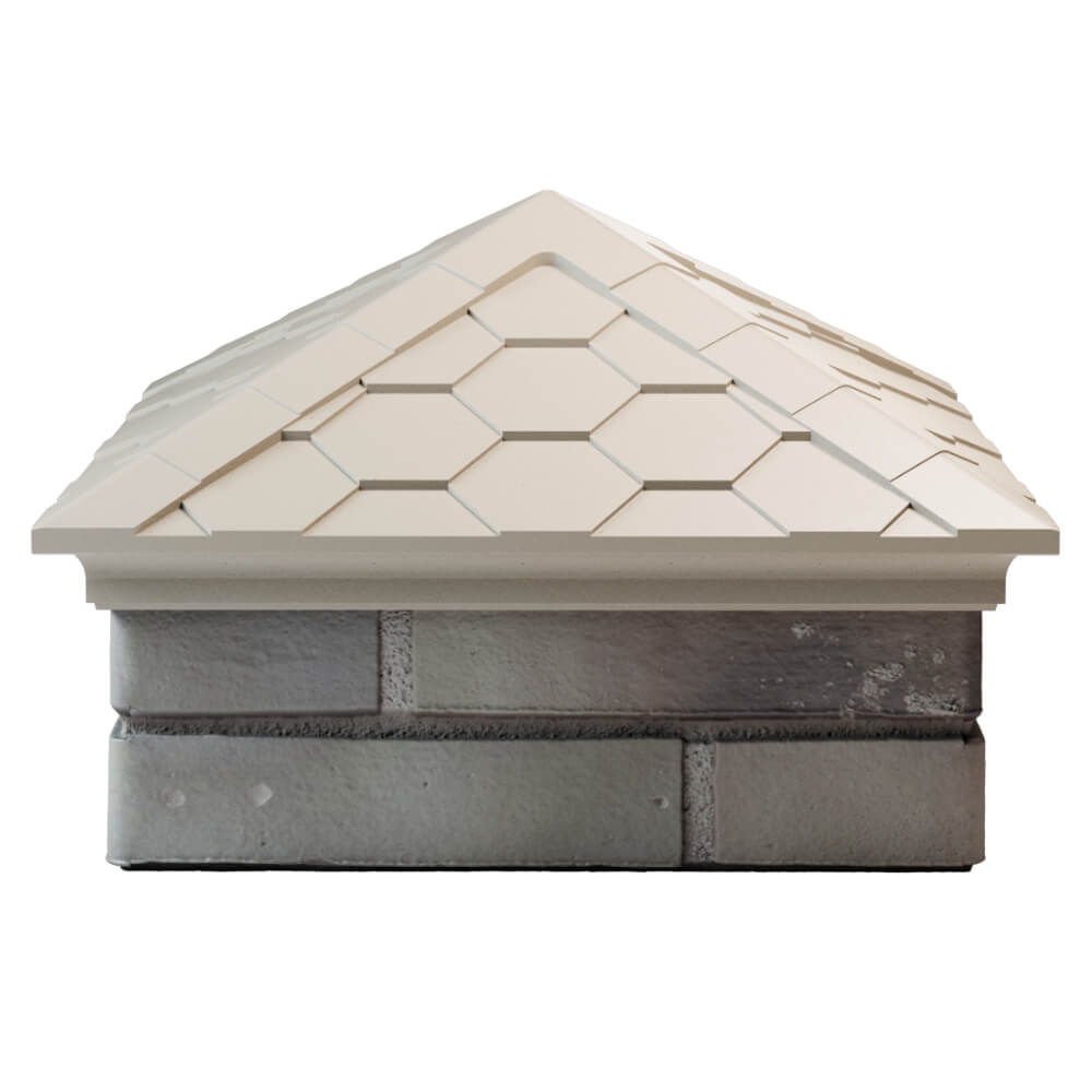 Колпак Zking Эверест Бежевый на столб 1.5х1.5 кирпича (390х390мм) Барнаул фото