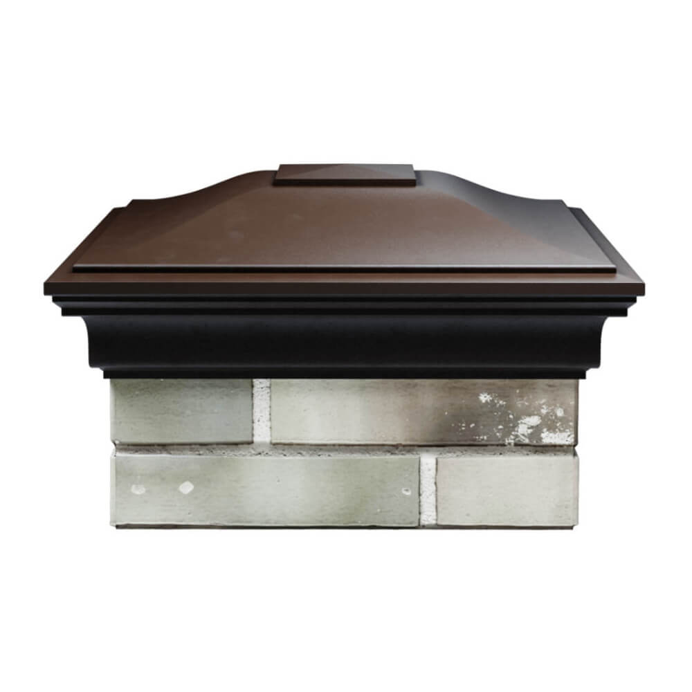 Колпак Zking Монблан Коричневый на столб 1.5х1.5 еврокирпича 0.7НФ (355х355мм) Барнаул фото