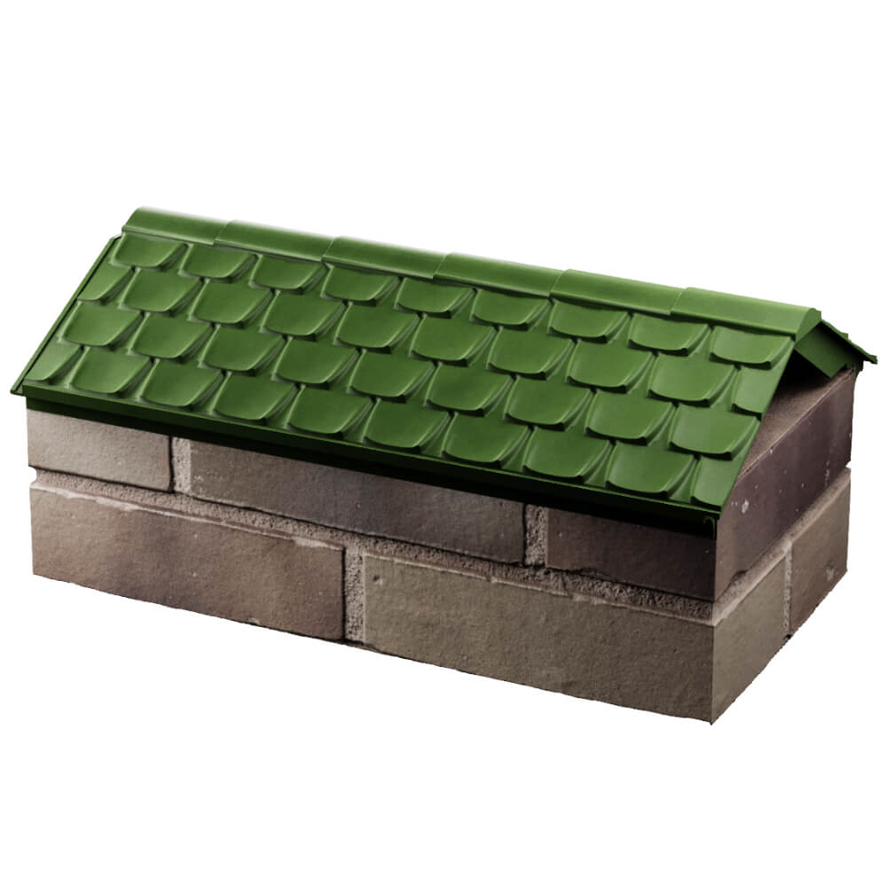 Парапет Zking Эльбрус Зеленый с посадкой на 1 кирпич (255мм) в Барнауле фото