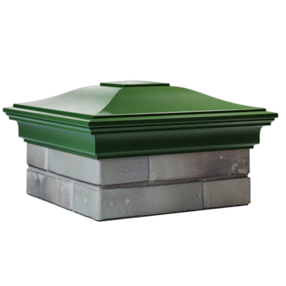 Колпак Zking Монблан Зеленый на столб 1.5х1.5 кирпича (385х385мм) в Барнауле фото