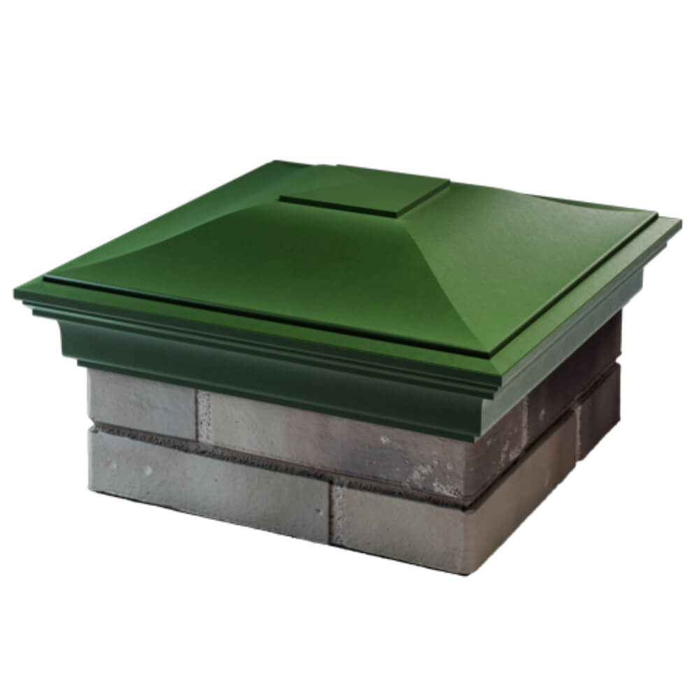 Колпак Zking Монблан Зеленый на столб 1.5х1.5 кирпича (385х385мм) в Барнауле фото