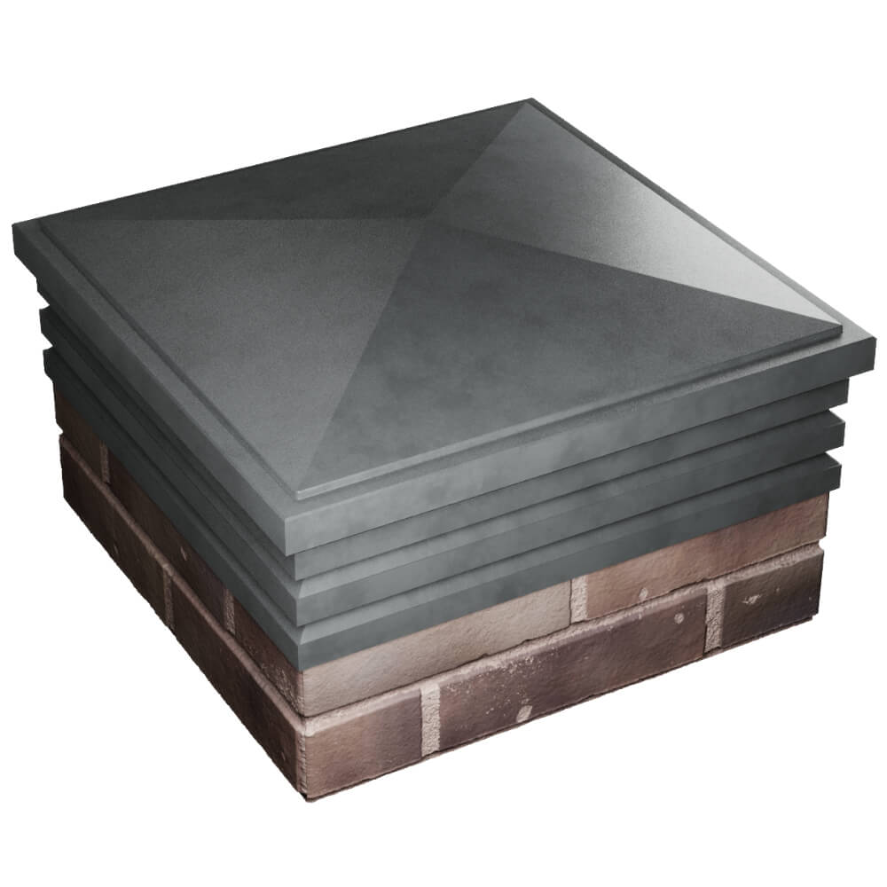 Колпак Zking Бона ХайТек Серый на столб 2х2 кирпича (513х513мм) в Барнауле фото