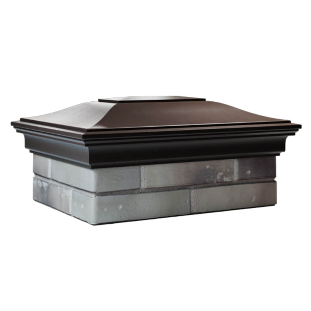 Колпак Zking Монблан Коричневый на столб 2х1.5 кирпича (515х385мм) в Барнауле фото