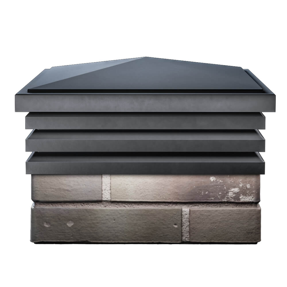 Колпак Zking Бона ХайТек Серый на столб 1.5х1.5 кирпича (385х385мм) Барнаул фото