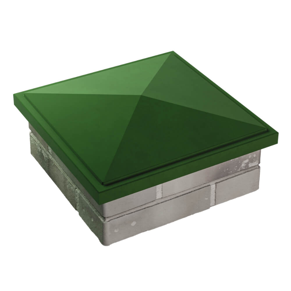 Колпак Zking БонаМоно Зеленый на столб 1.5х1.5 кирпича (385х385, 400х400мм) в Барнауле фото