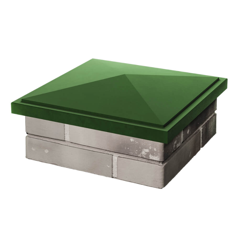 Колпак Zking БонаМоно Зеленый на столб 1.5х1.5 кирпича (385х385, 400х400мм) в Барнауле фото