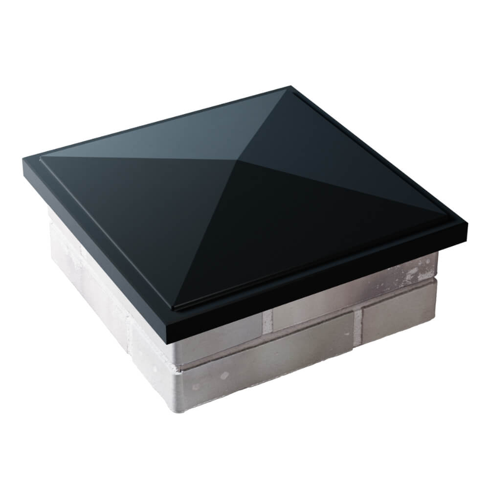 Колпак Zking БонаМоно Черный на столб 1.5х1.5 кирпича (385х385, 400х400мм) в Барнауле фото