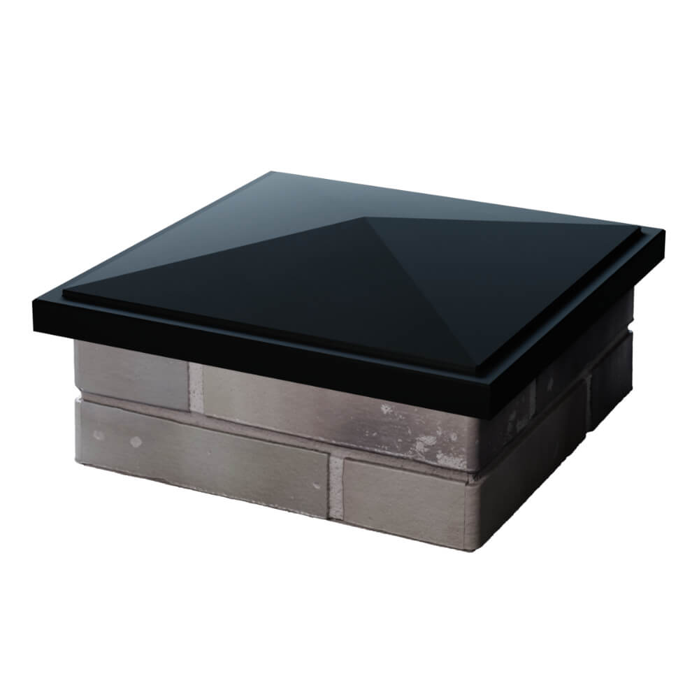 Колпак Zking БонаМоно Черный на столб 1.5х1.5 кирпича (385х385, 400х400мм) в Барнауле фото