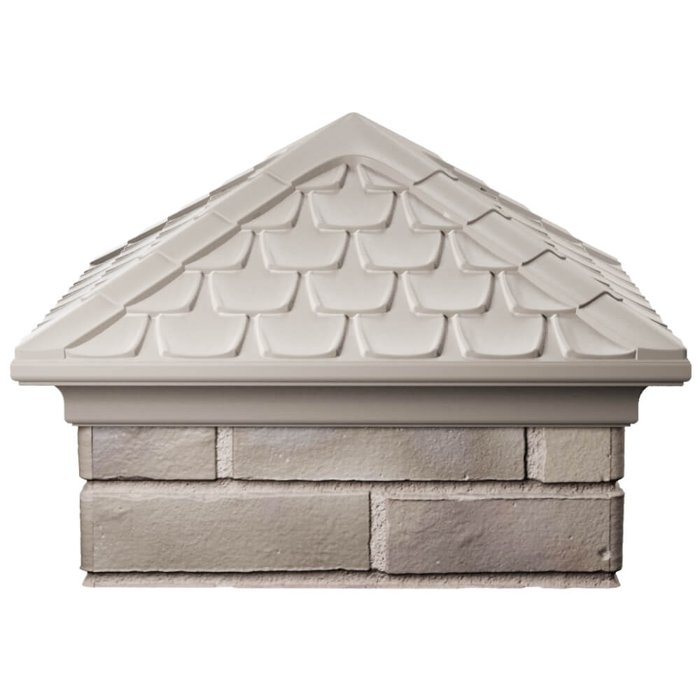 Колпак Zking Эльбрус Бежевый на столб 1.5х1.5 кирпича (385х385мм) Барнаул фото