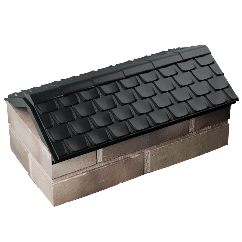 Парапет Zking Эльбрус Черный с посадкой на 1 кирпич (255мм) в Барнауле фото