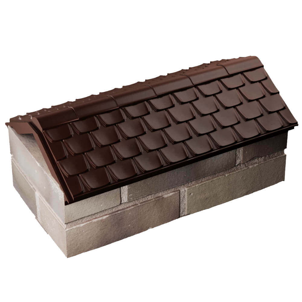 Парапет Zking Эльбрус Коричневый с посадкой на 1 кирпич (255мм) в Барнауле фото