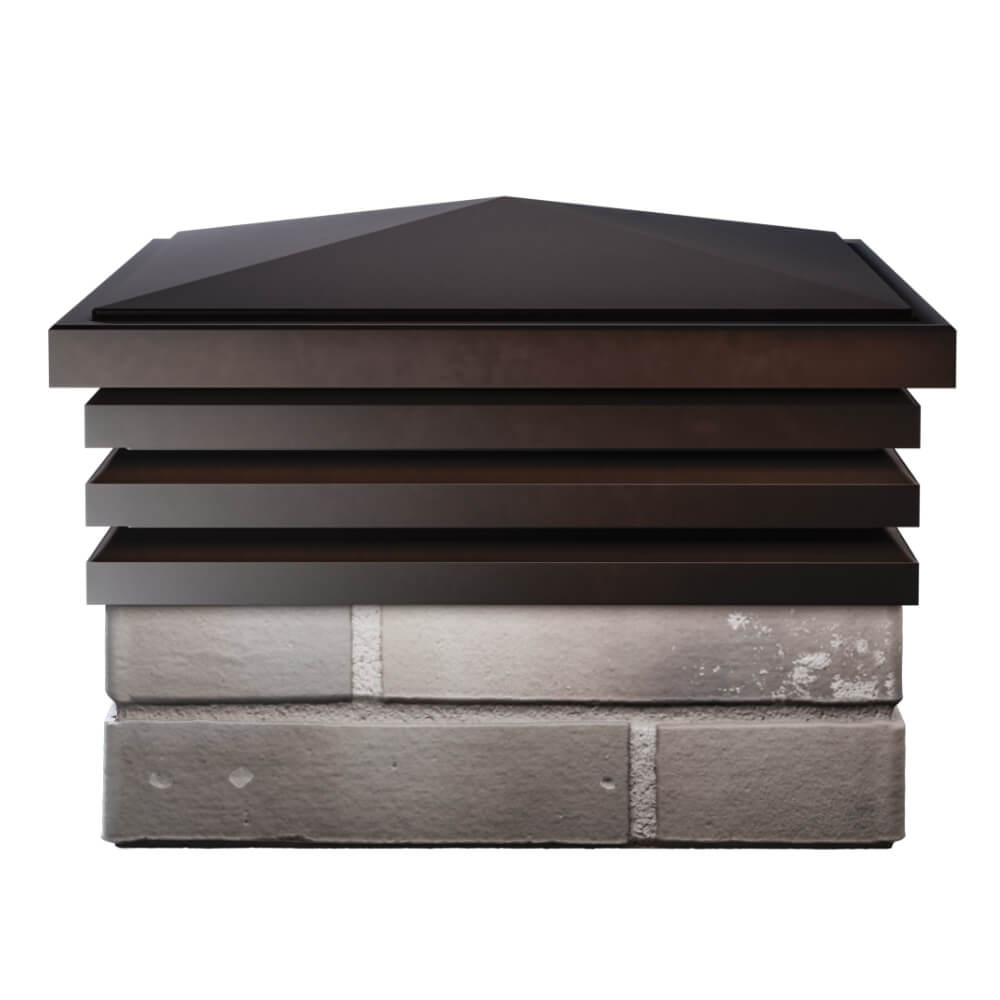 Колпак Zking Бона ХайТек Коричневый на столб 1.5х1.5 кирпича (385х385мм) Барнаул фото