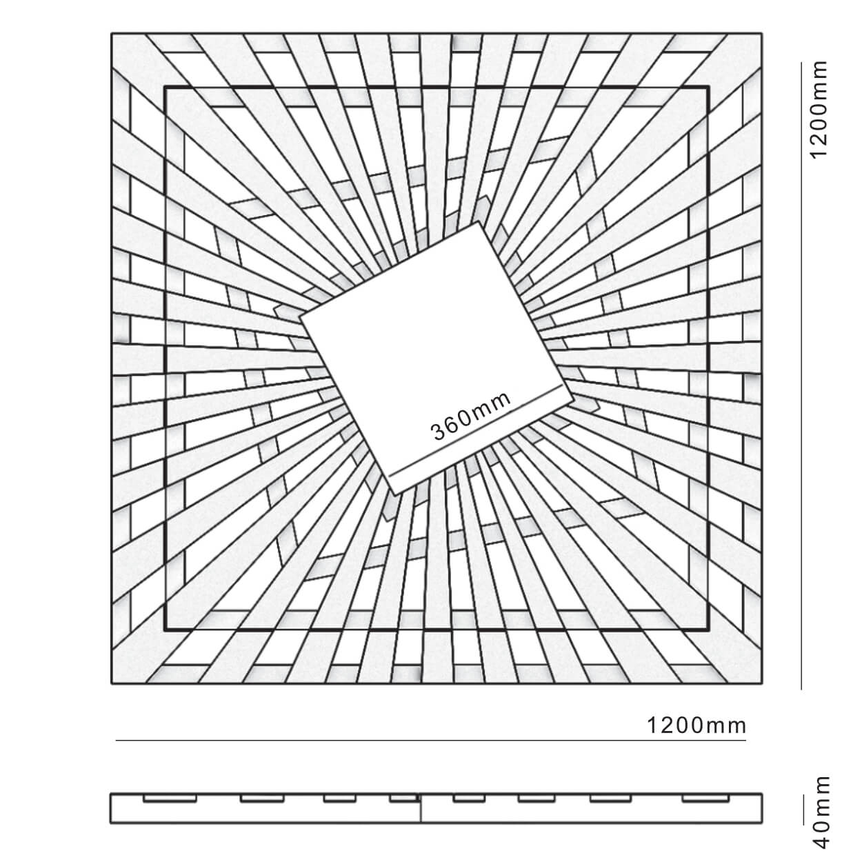 Приствольная решетка для дерева ZKING ATMOSPHERE 1.2х1.2м Черная в Барнауле фото