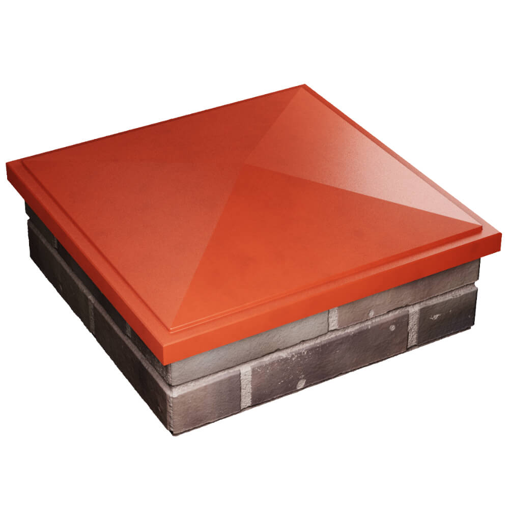 Колпак Zking БонаМоно Красный на столб 2х2 кирпича (515х515, 530х530мм) в Барнауле фото