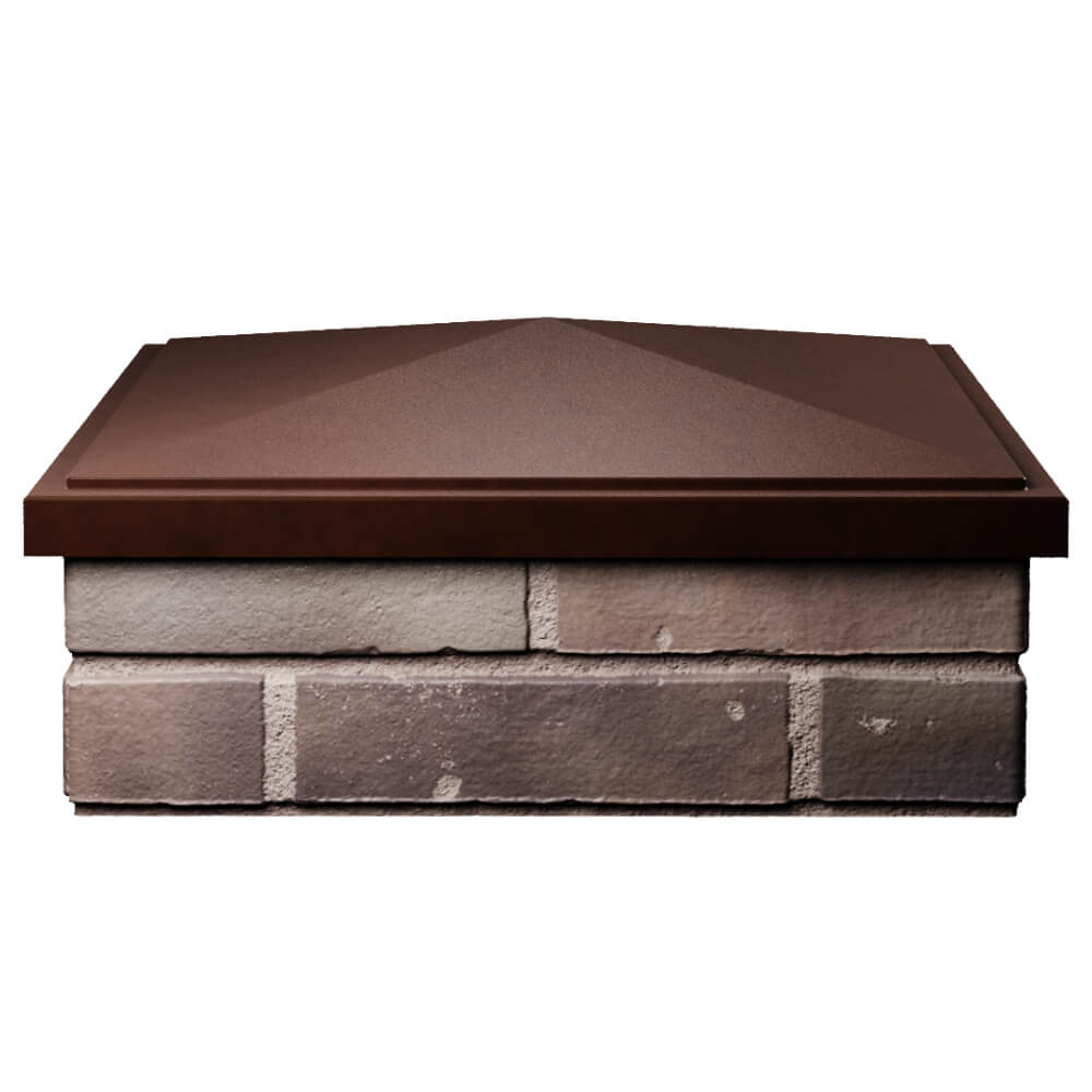 Колпак Zking БонаМоно Коричневый на столб 2х2 кирпича (515х515, 530х530мм) Барнаул фото